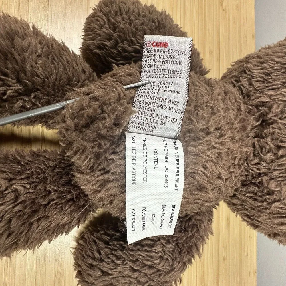 Gund Fuzzy Chocolate Brown Teddy Bear Plush 14